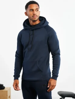 Icon Tapered Hoodie Dark Navy