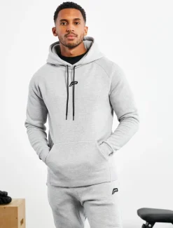 Icon Tapered Hoodie Heather Grey