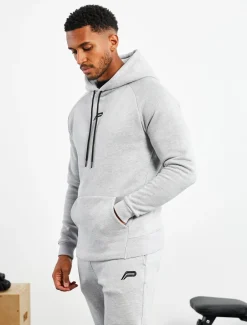 Icon Tapered Hoodie Heather Grey