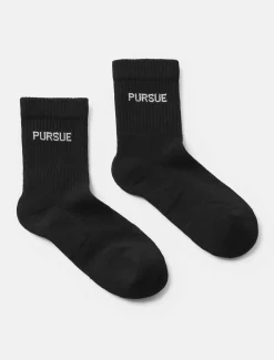 Jacquard Quarter Socks Black (Unisex)