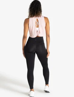 Knot Back Crop Tank Afterglow Pink