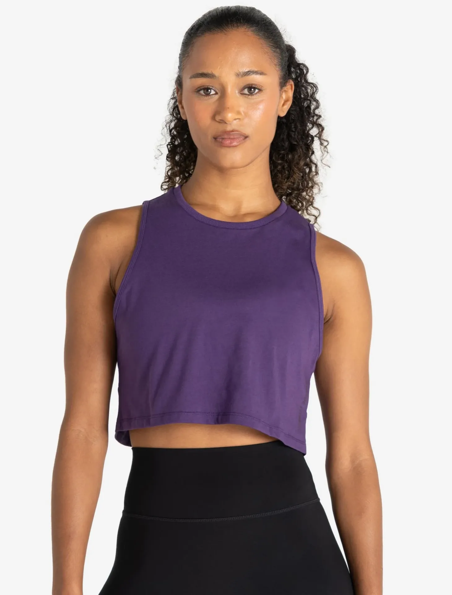 Knot Back Crop Tank Purple Berry