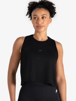 Lightweight Crop Gym Tank Black