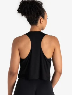Lightweight Crop Gym Tank Black