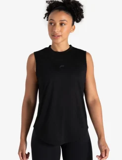Lightweight Oversized Gym Tank Black