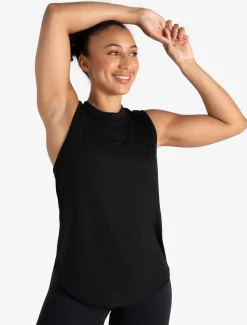Lightweight Oversized Gym Tank Black