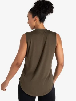 Lightweight Oversized Gym Tank Olive