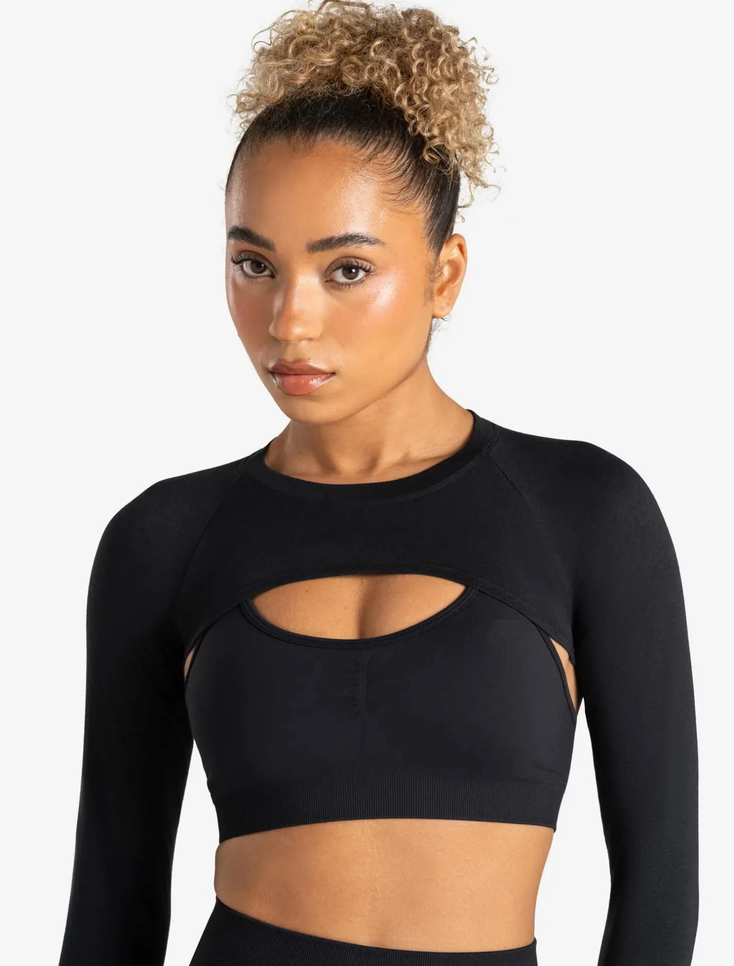 Long Sleeve Shrug Black