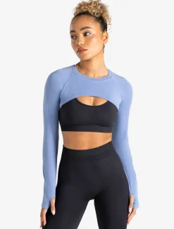 Long Sleeve Shrug Blue
