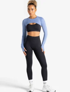 Long Sleeve Shrug Blue