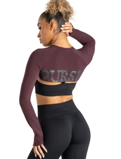 Long Sleeve Shrug Raisin