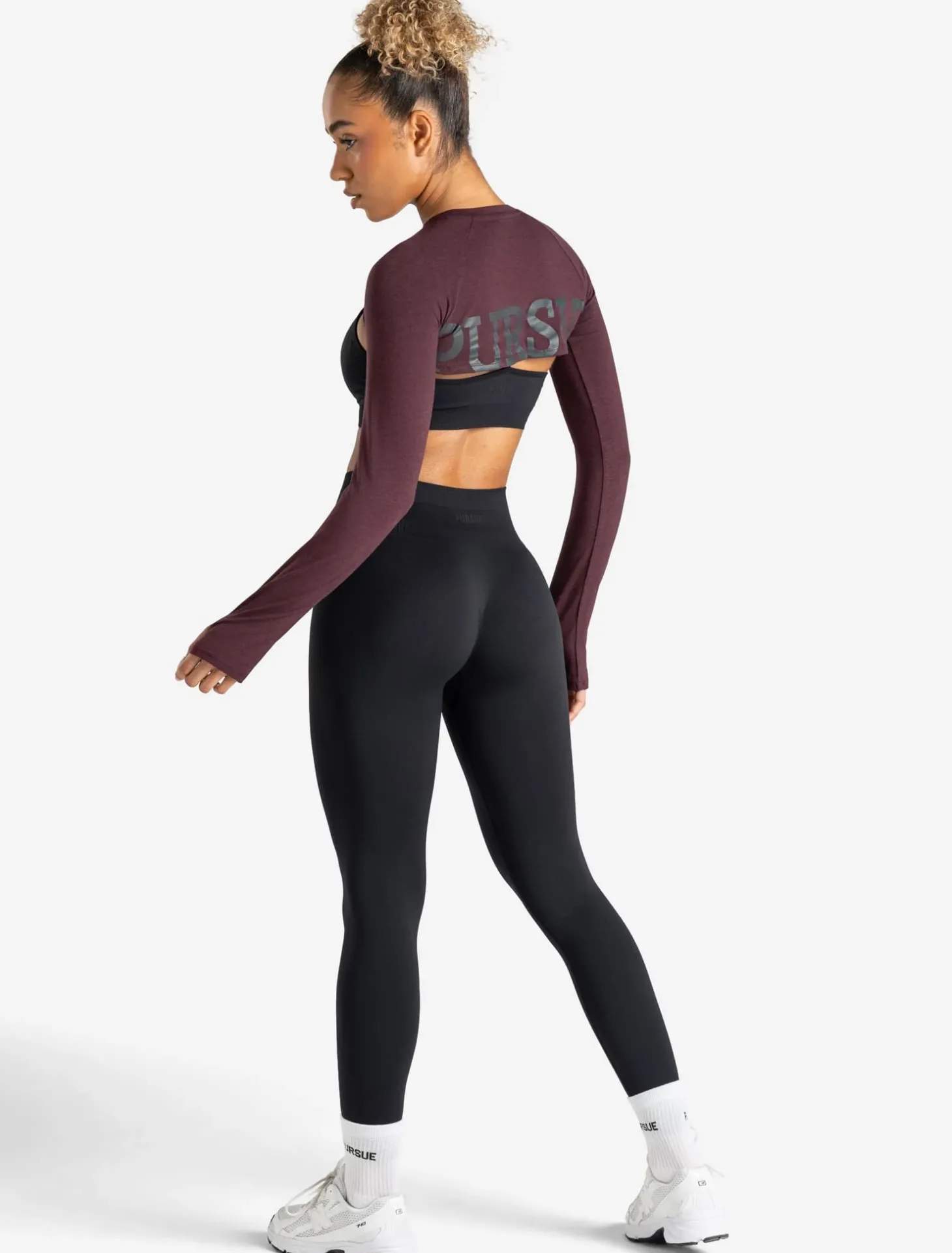 Long Sleeve Shrug Raisin