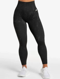 Marble Seamless Leggings Black