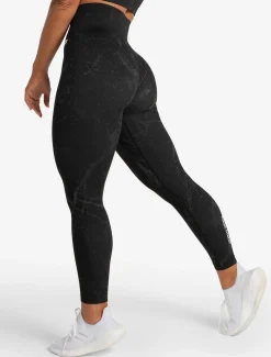 Marble Seamless Leggings Black