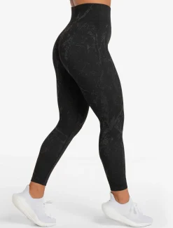 Marble Seamless Leggings Black