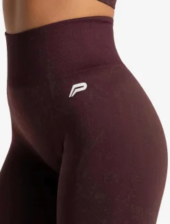 Marble Seamless Leggings Black Cherry