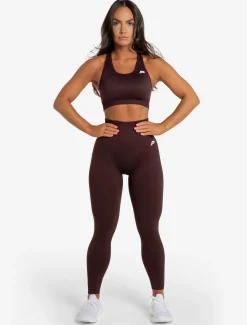 Marble Seamless Leggings Black Cherry