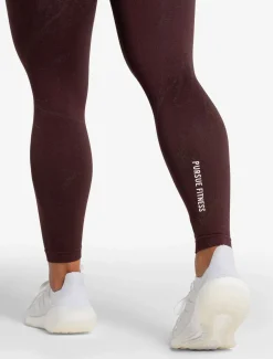 Marble Seamless Leggings Black Cherry