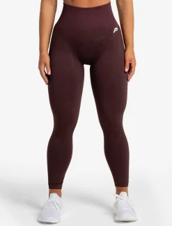 Marble Seamless Leggings Black Cherry