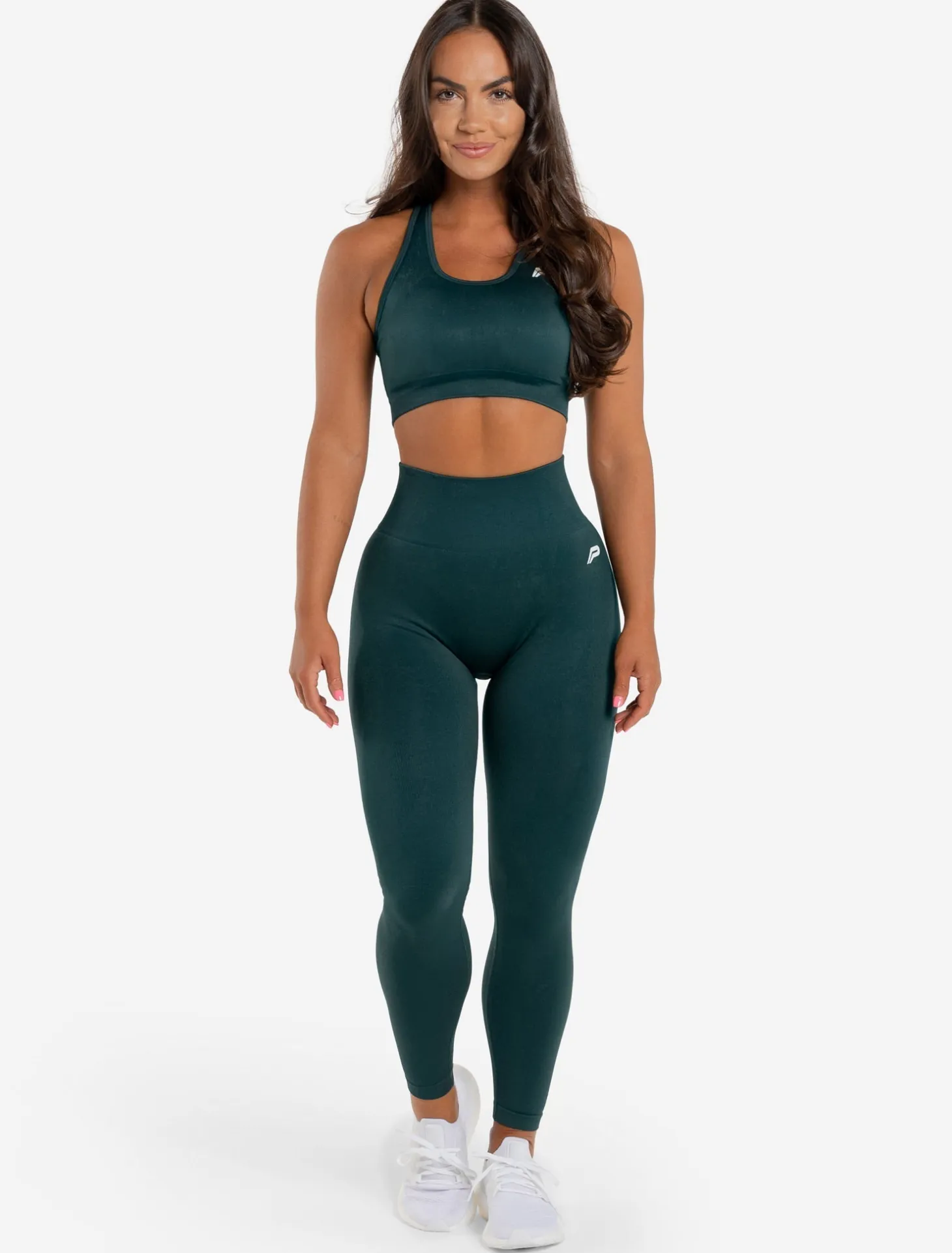 Marble Seamless Leggings Dark Emerald Green
