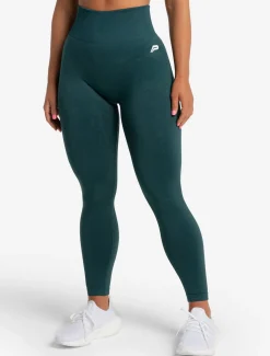 Marble Seamless Leggings Dark Emerald Green