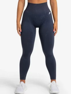 Marble Seamless Leggings Navy