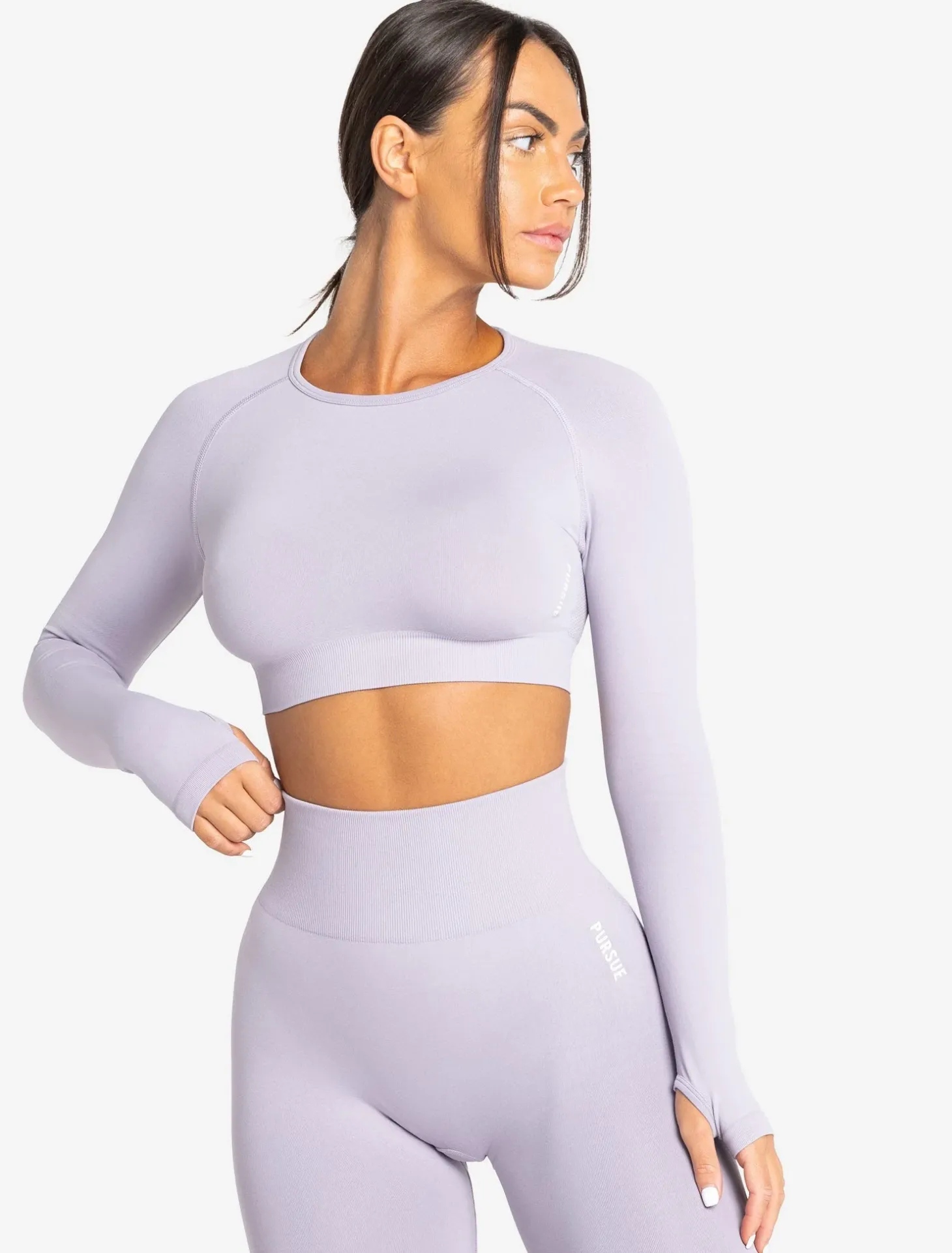 Move Seamless Long Sleeve Crop Top Lilac