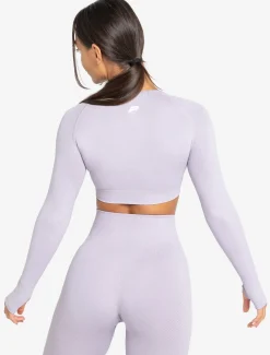 Move Seamless Long Sleeve Crop Top Lilac