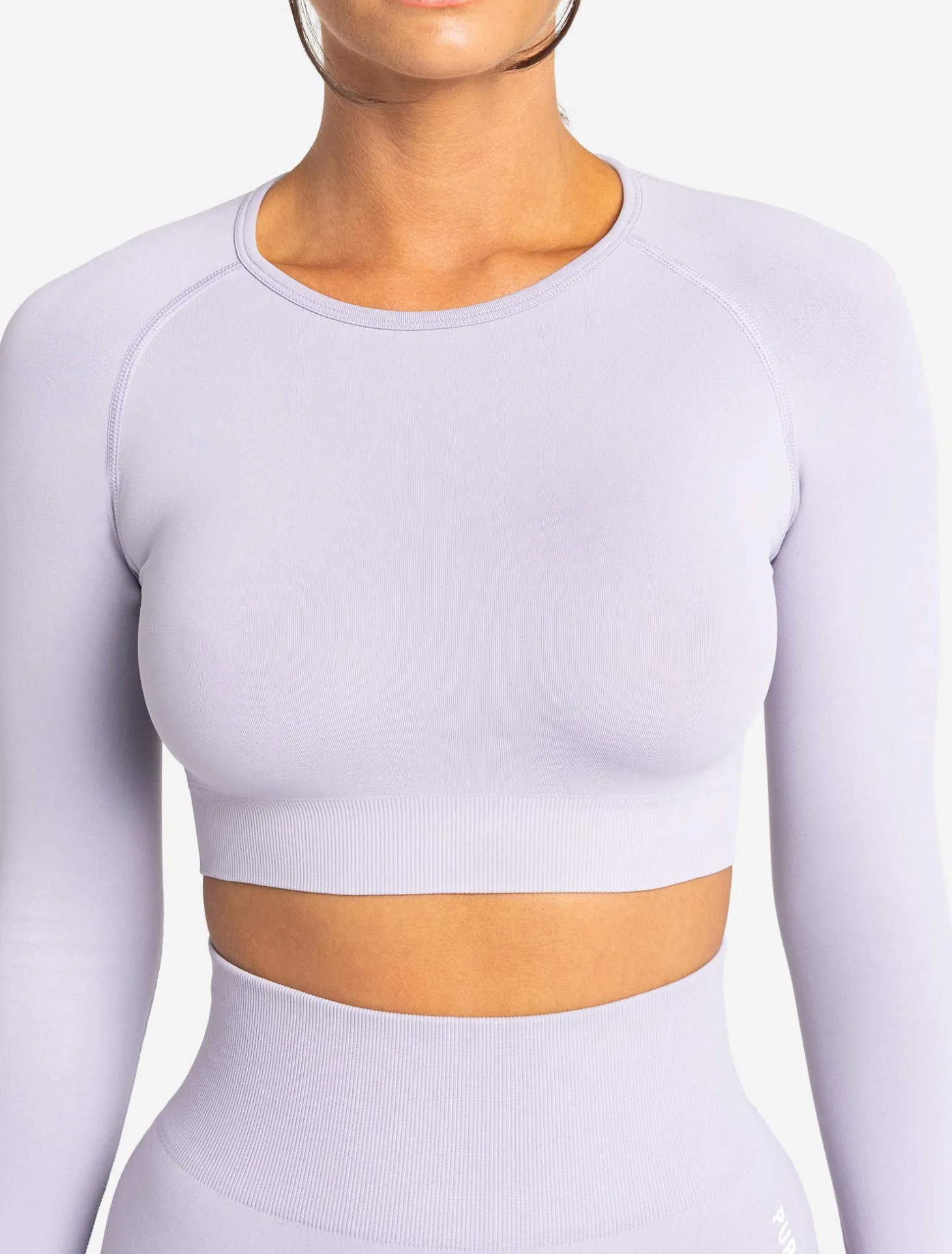 Move Seamless Long Sleeve Crop Top Lilac