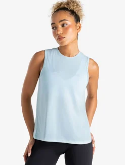 Open Back Full Length Vest Baby Blue