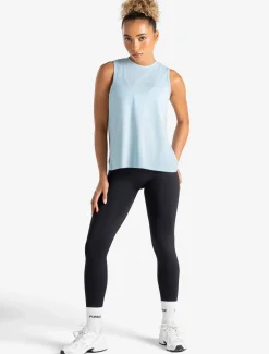 Open Back Full Length Vest Baby Blue