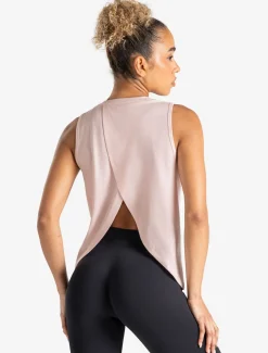 Open Back Full Length Vest Ballet Pink