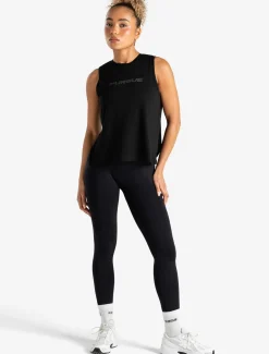 Open Back Full Length Vest Black