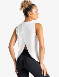 Open Back Full Length Vest White