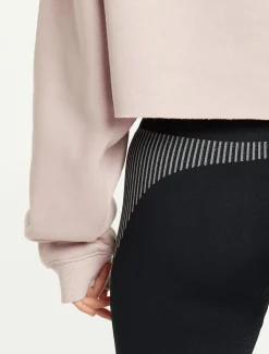 Oversized Crop Hoodie Dusky Pink