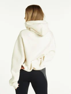 Oversized Crop Hoodie Nude