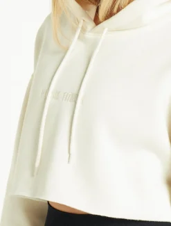 Oversized Crop Hoodie Nude