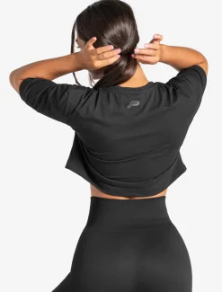 Oversized Crop T-Shirt Black