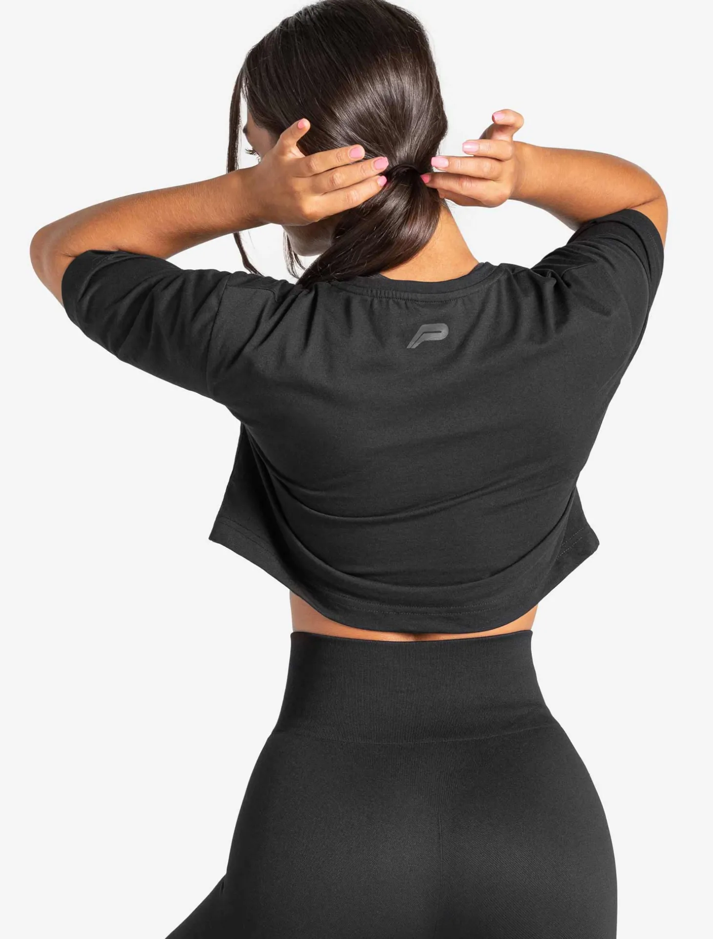 Oversized Crop T-Shirt Black