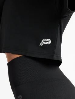 Oversized Crop T-Shirt Black