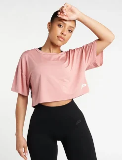 Oversized Crop T-Shirt Dusky Pink