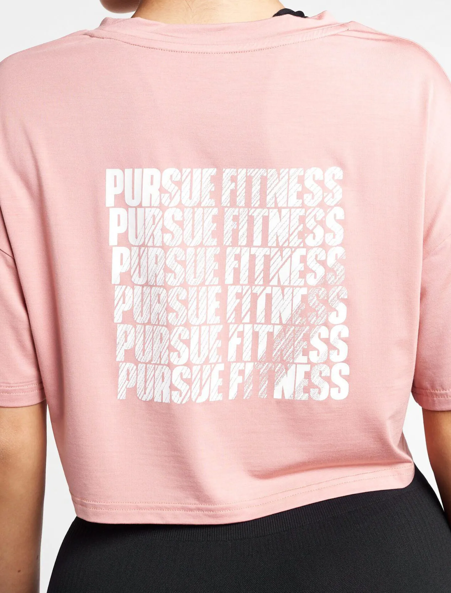 Oversized Crop T-Shirt Dusky Pink