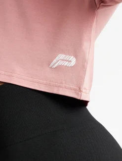 Oversized Crop T-Shirt Dusky Pink