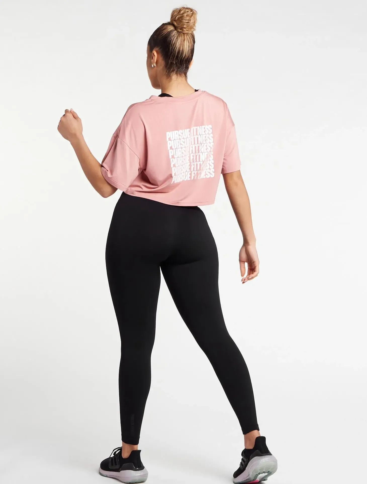 Oversized Crop T-Shirt Dusky Pink