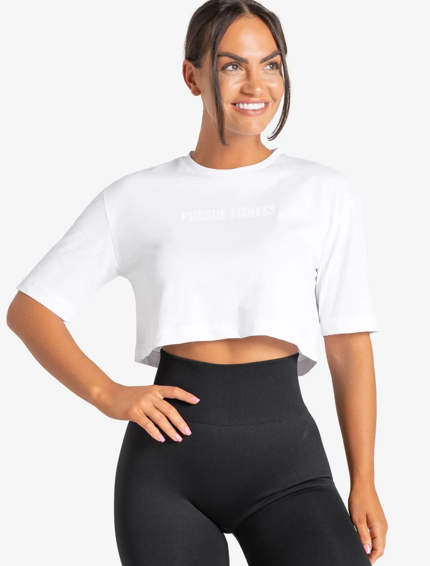 Oversized Crop T-Shirt White