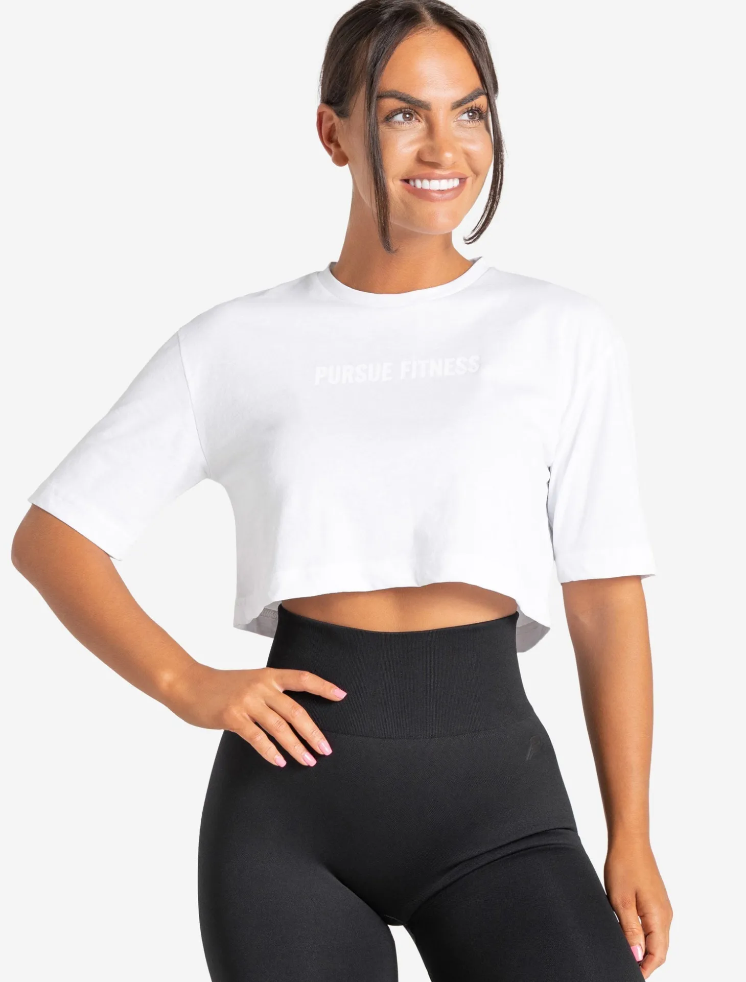 Oversized Crop T-Shirt White