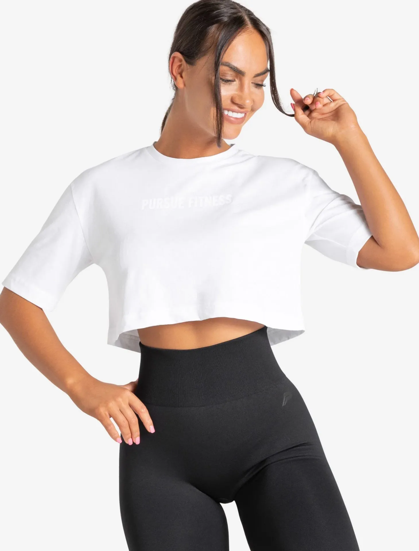 Oversized Crop T-Shirt White