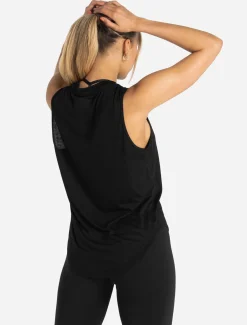 Oversized Graphic Tank Black