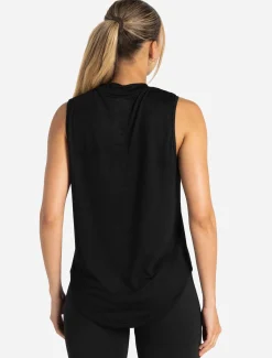 Oversized Graphic Tank Black