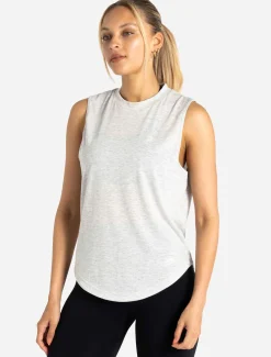 Oversized Graphic Tank Light Grey